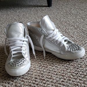 Superga Metallic Studded High-Top Sneakers